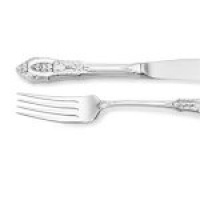 Wallace Rose Point 4-Piece Dinner-Size Sterling Flatware Place Setting, Service for 1 Wallace Rose Point 4-Piece Dinner-Size Sterling Flatware Place Setting, Service for 1