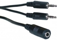 2 x 3.5mm Stereo Male / 3.5mm Stereo Female, 6 inch 2 x 3.5mm Stereo Male / 3.5mm Stereo Female, 6 inch