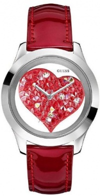 GUESS U0113L2 Red Crystal Heart Watch GUESS U0113L2 Red Crystal Heart Watch