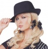 Leg Avenue Adult Womens Black Gangster Fedora Pimp Costume Hat