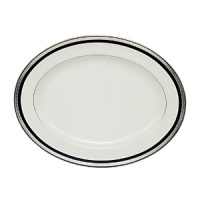 Intricately textured platinum rings on pure white china paired with the fashionably modern look of ebony creates a new sophistication for your table. Intricately textured platinum rings on pure white china paired with the fashionably modern look of ebony creates a new sophistication for your table.