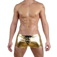 Men's New Liquid Metallic Football Trunk Swimsuit By Gary Majdell Sport Men's New Liquid Metallic Football Trunk Swimsuit By Gary Majdell Sport