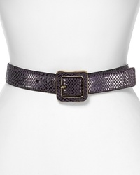 Your outfit isn't complete without the right belt, and this embossed python style from MICHAEL Michael Kors cinches your look with a slim design and simple buckle. Your outfit isn't complete without the right belt, and this embossed python style from MICHAEL Michael Kors cinches your look with a slim design and simple buckle.