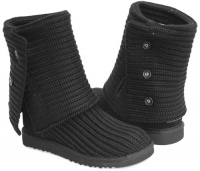 Ugg Australia Woman Classic Crochet Cardy Black Tall Boots Size 8 Ugg Australia Woman Classic Crochet Cardy Black Tall Boots Size 8