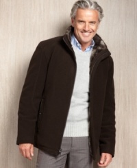 Get a luxe feel that can be dressed up or down with this plush wool-blend coat from Marc New York. Get a luxe feel that can be dressed up or down with this plush wool-blend coat from Marc New York.