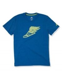 Run like the wind. This adidas T shirt is just what you need to get motivated. Run like the wind. This adidas T shirt is just what you need to get motivated.