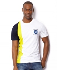 Let this slim-fit t-shirt from Nautica accent your lean look this summer. Let this slim-fit t-shirt from Nautica accent your lean look this summer.