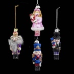 Kurt Adler 4-1/4-Inch Noble Gems Glass Nutcracker Suite Ornaments, Set of 4