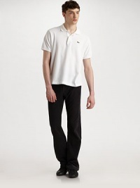 Fine-wale corduroy lends a super-soft, velvety finish to an easy-fitting, five-pocket look. Five-pocket style Pima cotton Machine wash Made in USA Fine-wale corduroy lends a super-soft, velvety finish to an easy-fitting, five-pocket look. Five-pocket style Pima cotton Machine wash Made in USA