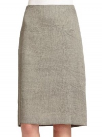 THE LOOKWoven textured materialFlat frontBack zip with hook-and-eye closureTHE FITAbout 26 from waist to hemTHE MATERIAL80% linen/20% cuproFully linedCARE & ORIGINDry cleanImportedModel shown is 5'10½ (179cm) wearing US size 4. THE LOOKWoven textured materialFlat frontBack zip with hook-and-eye closureTHE FITAbout 26 from waist to hemTHE MATERIAL80% linen/20% cuproFully linedCARE & ORIGINDry cleanImportedModel shown is 5'10½ (179cm) wearing US size 4.