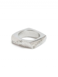 GUESS Silver-Tone Textured Ring, SILVER (7) GUESS Silver-Tone Textured Ring, SILVER (7)