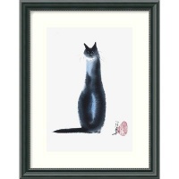 Chinese Cat I by Cheng Yan, Framed Print Art - 16.27 x 12.89 Chinese Cat I by Cheng Yan, Framed Print Art - 16.27 x 12.89