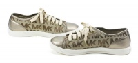 Michael Kors City Sneaker Logo Jacquard Lace-Up Tennis Shoe Bronze Michael Kors City Sneaker Logo Jacquard Lace-Up Tennis Shoe Bronze