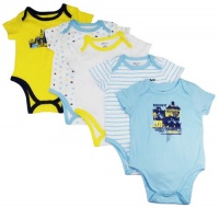 DKNY Baby Boys/Newborn Boys 5pc Short Sleeve Ocean Blue Bodysuits sizes 3-9M DKNY Baby Boys/Newborn Boys 5pc Short Sleeve Ocean Blue Bodysuits sizes 3-9M