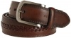 Tommy Hilfiger Men's Double Stitched Canvas Belt, Brown, 36