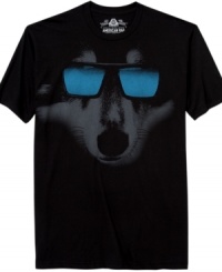 You ride in a pack of one. It's just you–and your cool casual style with this graphic t-shirt form American Rag. You ride in a pack of one. It's just you–and your cool casual style with this graphic t-shirt form American Rag.