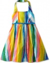 Bloome Girls 7-16 Striped Halter Dress, Multi, 16