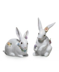 Some bunny to love. Adorned with spring blooms, this white porcelain rabbit from Lladro is a must for Easter but a sweet fixture in your home year-round. Shown right. Some bunny to love. Adorned with spring blooms, this white porcelain rabbit from Lladro is a must for Easter but a sweet fixture in your home year-round. Shown right.