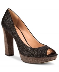 Sparkling leathers make neutrals seem so much more fun. Vince Camuto's Polona platform pumps are a pretty addition to your shoe collection. Sparkling leathers make neutrals seem so much more fun. Vince Camuto's Polona platform pumps are a pretty addition to your shoe collection.