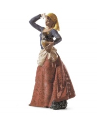 Crafted with a decidedly vintage charm and the look of the old world, the handmade Karina figurine sticks a flower in her hair as she carries a jug of water back from the well. From Lladro. Crafted with a decidedly vintage charm and the look of the old world, the handmade Karina figurine sticks a flower in her hair as she carries a jug of water back from the well. From Lladro.
