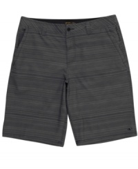 Step out in sweet summer style with these striped board shorts from O'Neill. Step out in sweet summer style with these striped board shorts from O'Neill.