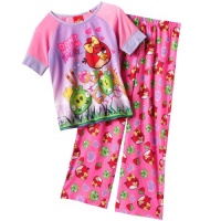 AME Sleepwear Girls 7-16 Angry Birds Don't Make Me Angry 2 Piece Long Set, Multi, 6 AME Sleepwear Girls 7-16 Angry Birds Don't Make Me Angry 2 Piece Long Set, Multi, 6