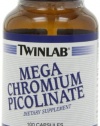 Twinlab Mega Chromium Picolinate 500mcg, 100 Capsules (Pack of 2)