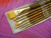 Princeton Series 9000 Brown Handled Brush Sets 9143 set of 7 Princeton Series 9000 Brown Handled Brush Sets 9143 set of 7