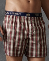 Classic plaid boxer by Polo Ralph Lauren is constructed in a relax fit and made from 100% cotton for all day comfort. Classic plaid boxer by Polo Ralph Lauren is constructed in a relax fit and made from 100% cotton for all day comfort.