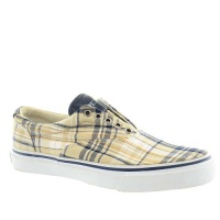Sperry Mens Boat Shoes Striper Khaki Canvas Slip On Sperry Mens Boat Shoes Striper Khaki Canvas Slip On