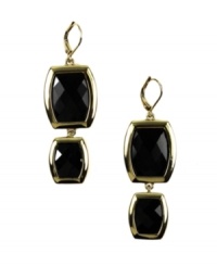 A classic piece in complementary color. Earrings by AK Anne Klein feature a simple design in rounded, plastic jet beads. Crafted in gold tone mixed metal. Approximate drop: 1-3/4 inches. A classic piece in complementary color. Earrings by AK Anne Klein feature a simple design in rounded, plastic jet beads. Crafted in gold tone mixed metal. Approximate drop: 1-3/4 inches.