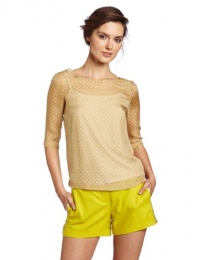 Robert Rodriguez Women's Sheer Polka Dot Top Robert Rodriguez Women's Sheer Polka Dot Top