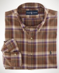 The Classic-Fit Plaid Bedford shirt is crafted in a lightweight cotton twill with a rustic pattern for a look that is both timeless and comfortable. The Classic-Fit Plaid Bedford shirt is crafted in a lightweight cotton twill with a rustic pattern for a look that is both timeless and comfortable.