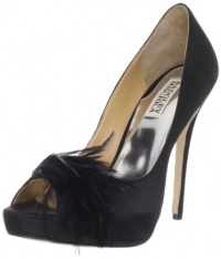 Badgley Mischka Women's Ginnie Peep-Toe Pump,Black Satin,6.5 M US Badgley Mischka Women's Ginnie Peep-Toe Pump,Black Satin,6.5 M US