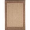 Couristan 1005/3000 Recife Checkered Field Natural/Cocoa Rug, 3-Feet 9-Inch by 5-Feet 5-Inch