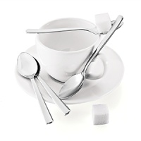 These WMF Bsitro Espresso Spoons feature small bowls and short handles; perfect for use with small espresso cups. Made of high quality stainless steel with a high gloss polished finish, they are modern, stylish and functional. These WMF Bsitro Espresso Spoons feature small bowls and short handles; perfect for use with small espresso cups. Made of high quality stainless steel with a high gloss polished finish, they are modern, stylish and functional.