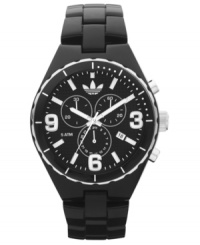 Silver and black attack from adidas. This Cambridge collection watch makes the classic chronograph a modern marvel. Silver and black attack from adidas. This Cambridge collection watch makes the classic chronograph a modern marvel.
