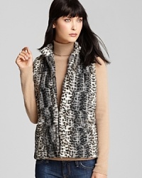 Take your everyday outfits to wild with the addition of Aqua's leopard faux fur vest-the longer length is perfect over leggings. Take your everyday outfits to wild with the addition of Aqua's leopard faux fur vest-the longer length is perfect over leggings.