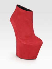 A curved-wedge adds signature style to this architectural design of butter-soft suede resting on a hidden platform. Self-covered wedge, 8 (200mm)Hidden platform, 4¾ (120mm)Compares to a 3¼ heel (80mm)Suede upperSide zipLeather lining and solePadded insoleMade in Italy A curved-wedge adds signature style to this architectural design of butter-soft suede resting on a hidden platform. Self-covered wedge, 8 (200mm)Hidden platform, 4¾ (120mm)Compares to a 3¼ heel (80mm)Suede upperSide zipLeather lining and solePadded insoleMade in Italy