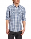 Scotch & Soda Men's Plaid Long Sleeve Snap Woven