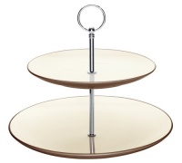 Noritake Colorwave Chocolate Two Tier Hostess Tray Noritake Colorwave Chocolate Two Tier Hostess Tray