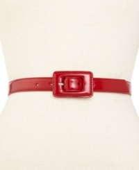 Take a shine to this glossy faux-leather skinny belt from the always-chic Style&co. Take a shine to this glossy faux-leather skinny belt from the always-chic Style&co.