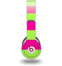 Kearas Psycho Stripes Neon Green and Hot Pink Decal Style Skin (fits genuine Beats Solo HD Headphones - HEADPHONES NOT INCLUDED) Kearas Psycho Stripes Neon Green and Hot Pink Decal Style Skin (fits genuine Beats Solo HD Headphones - HEADPHONES NOT INCLUDED)