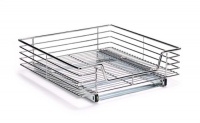 Household Essentials Extra-Deep Sliding Cabinet Organizer, Chrome, 20-Inch Household Essentials Extra-Deep Sliding Cabinet Organizer, Chrome, 20-Inch