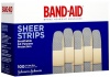 Band-Aid Sheer Comfort Flex Bandage, 1 Inches x 3 Inches, 100 Count