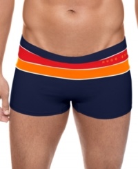 No style soliloquy here. Make your swim trunk statement brief with these cropped shorts from Hugo Boss. No style soliloquy here. Make your swim trunk statement brief with these cropped shorts from Hugo Boss.