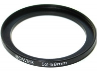 Bower Step-Up Adapter Ring 52mm Lens to 58mm Filter Size Bower Step-Up Adapter Ring 52mm Lens to 58mm Filter Size