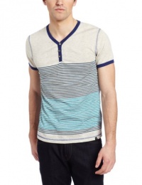 Marc Ecko Cut & Sew Men's Printed Stripe Jersey Knit, Gray, Medium