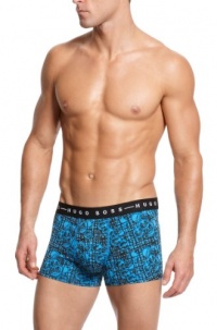 HUGO BOSS Men's Printed Speed Boxer Brief, Blue, Medium HUGO BOSS Men's Printed Speed Boxer Brief, Blue, Medium
