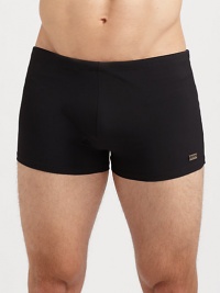 Slim-fitting swim style with substantial stretch for many enjoyable hours in the sun and sea.Logo detailInseam, about 372% polyamide/28% elastaneMachine washImported Slim-fitting swim style with substantial stretch for many enjoyable hours in the sun and sea.Logo detailInseam, about 372% polyamide/28% elastaneMachine washImported